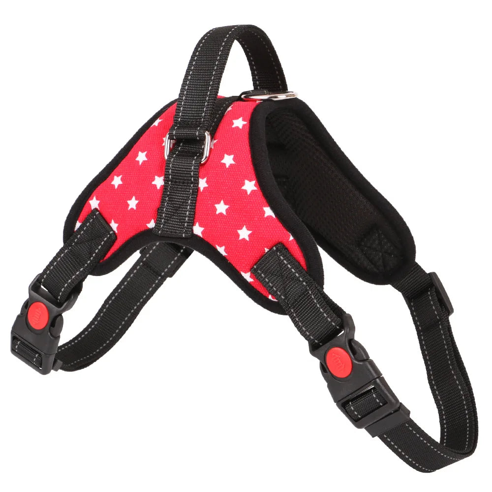 Arnés ajustable para perros y gatos con correa reflectante y transpirable para perros pequeños y grandes, chaleco, suministros para mascotas