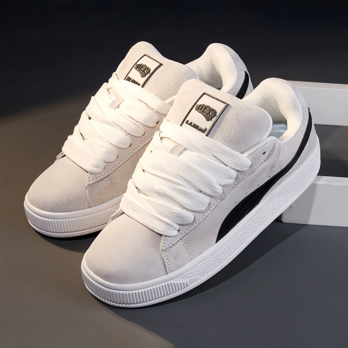 IStapromo Gifts Casual Classic Low-top Running Shoes for Men Women PU/Artificial Leather Upper Rubber Outsole