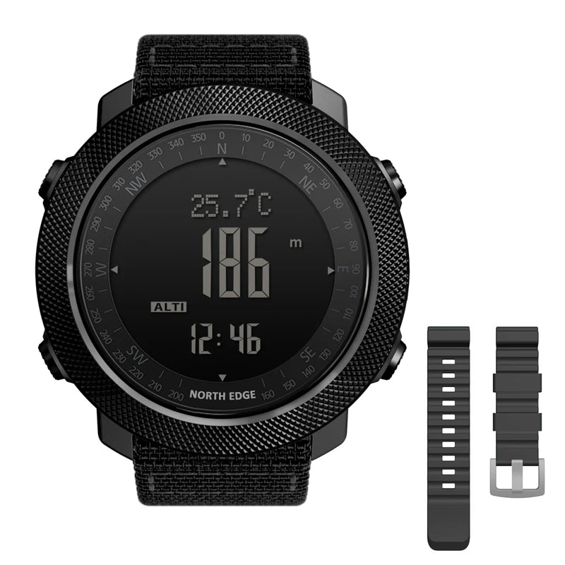 NORTH EDGE-reloj Digital deportivo para hombre, horas para correr, nadar, militar, altímetro, barómetro, brújula, resistente al agua, 50m