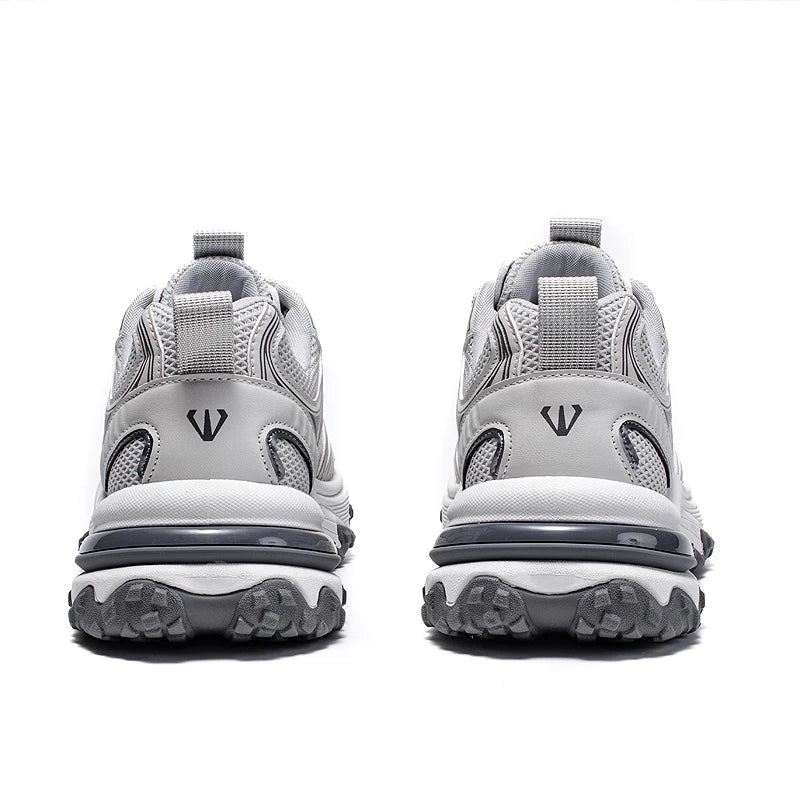2026 New Trendy Chunky Sneakers Men Women Breathable Mesh Dad Shoes Metallic Silver Fashion Platform Walking Footwear