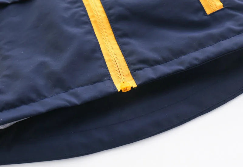 Abrigos de primavera y otoño para niños, chaquetas para niños, cortavientos con capucha y bolsillo, prendas de vestir exteriores con cremallera, ropa para bebés de 2 a 7 años