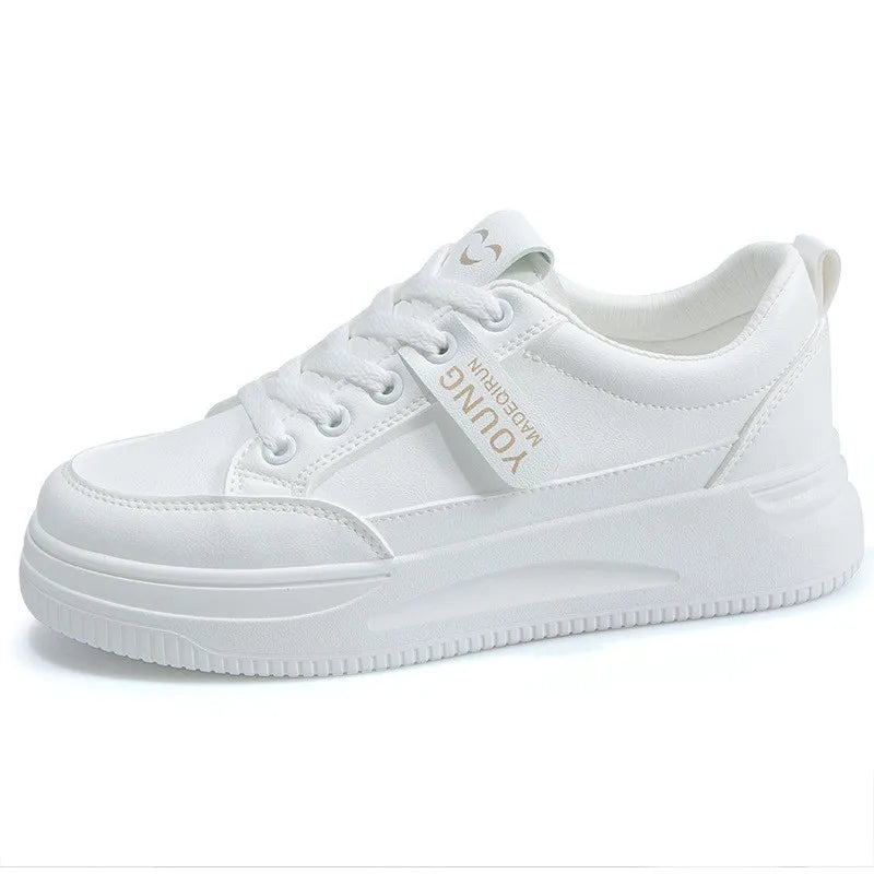 New White Shoes, Elevated Women's Shoes,  Comfortable Women's Board Shoes Women's Sports Shoes