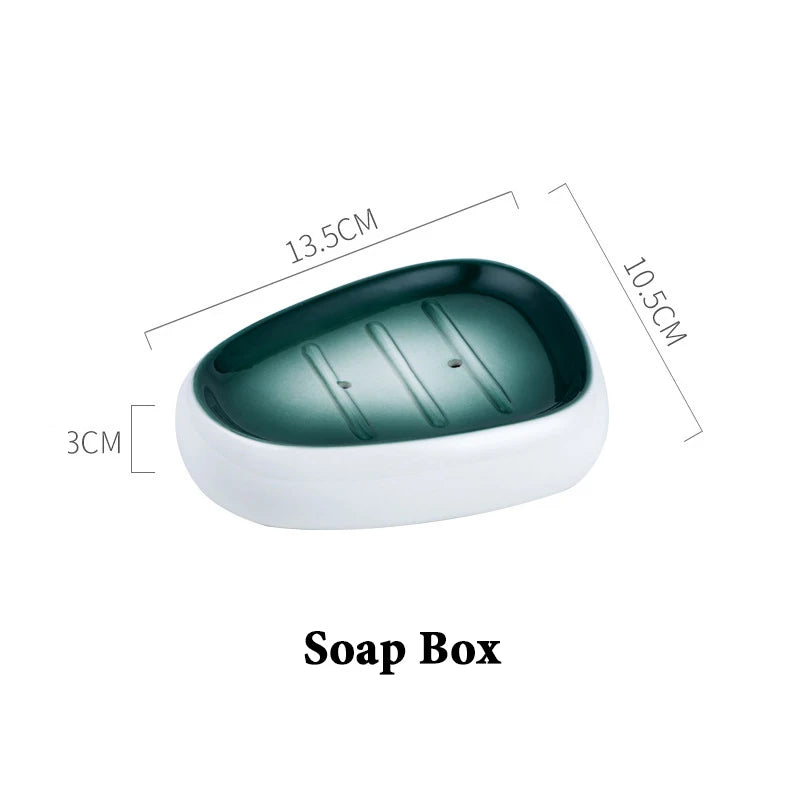 Juegos de accesorios de baño de cerámica, dispensador de loción gradiente, botella de bomba, soporte para cepillo de dientes, taza de enjuague bucal, jabón, herramientas de lavado de platos