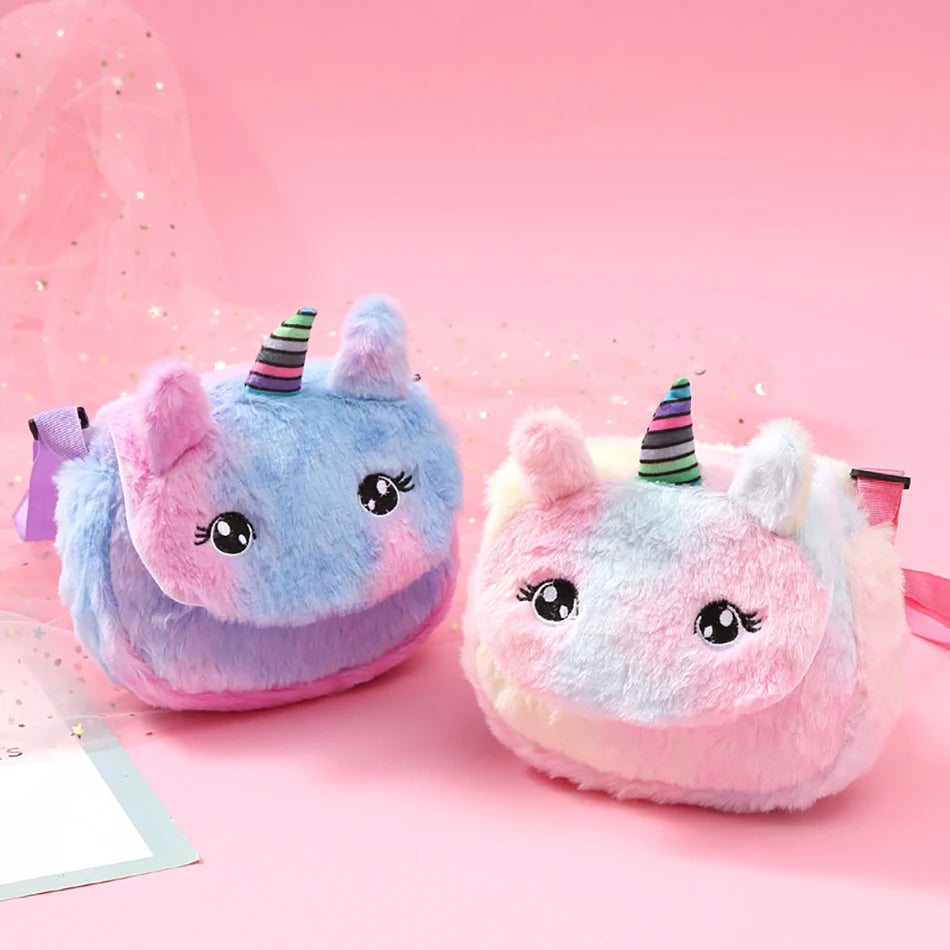 Mochila escolar de dibujos animados de unicornios para niñas, morral 3D de piel de viaje, bonito, regalo para niños