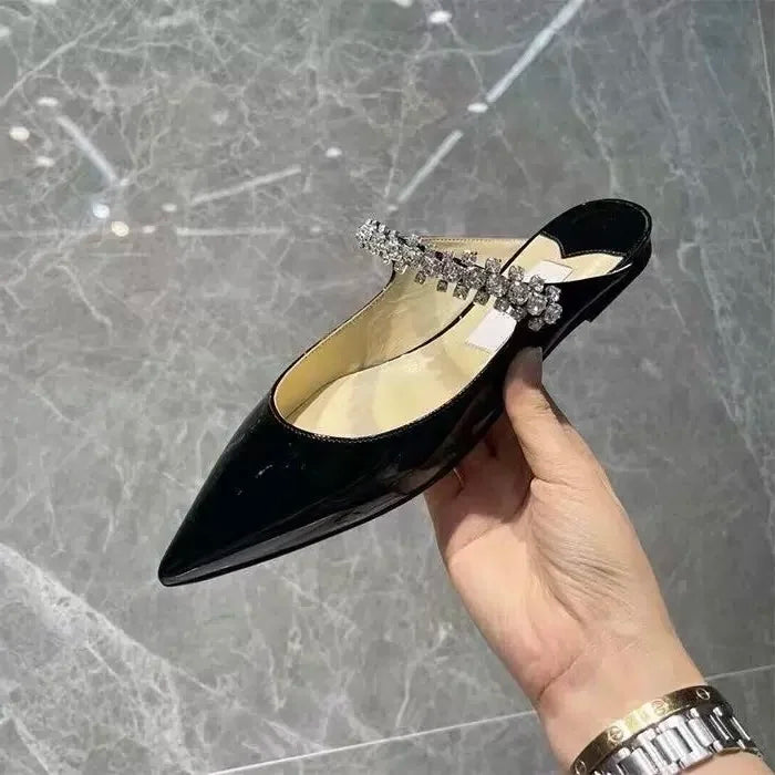 Babouches Femmes Talon Mules Fancy Buckles Pointed Toe Slippers Shoes Women Heels for Ladies