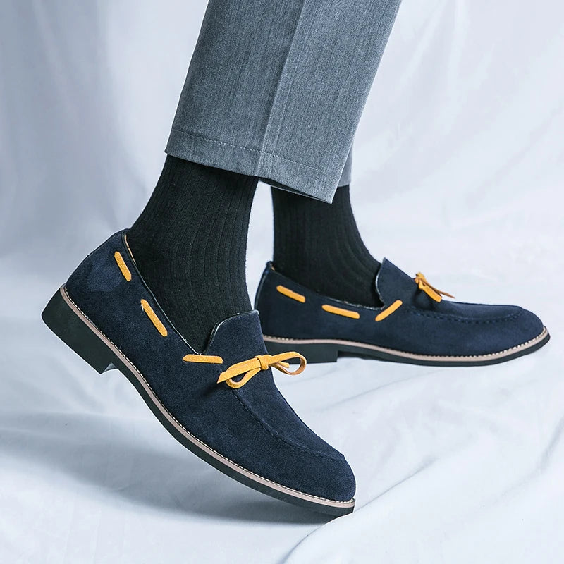 Tassel Business Shoes Men Breathable Leisure Soft Suede Leather Dress Wedding Dress Shoes for Men Loafers Moccasins Formal Shoes