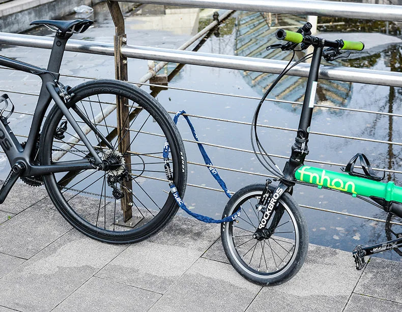 ULAC-Cerrojo de contraseña para bicicleta o motocicleta, cerradura portátil y ultraligera con bloqueo antirrobo y cadena, incluye accesorios de seguridad estables para ciclismo de carretera MTB