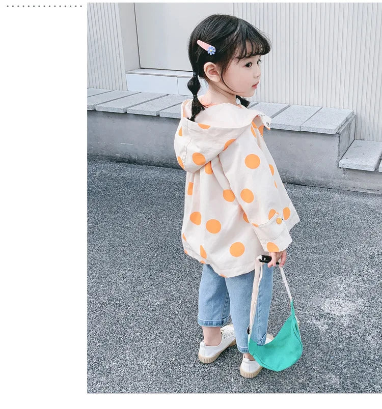 Abrigo cortavientos con estampado para niños y niñas, chaqueta con capucha, ropa de 1 a 7 años, novedad, primavera y otoño