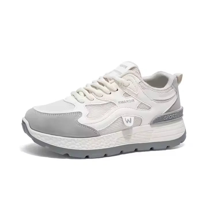 Spring New Dad's Shoes for Women Breathable Mesh Korean Style Casual Running Sneakers with Height Increasing Soft Features