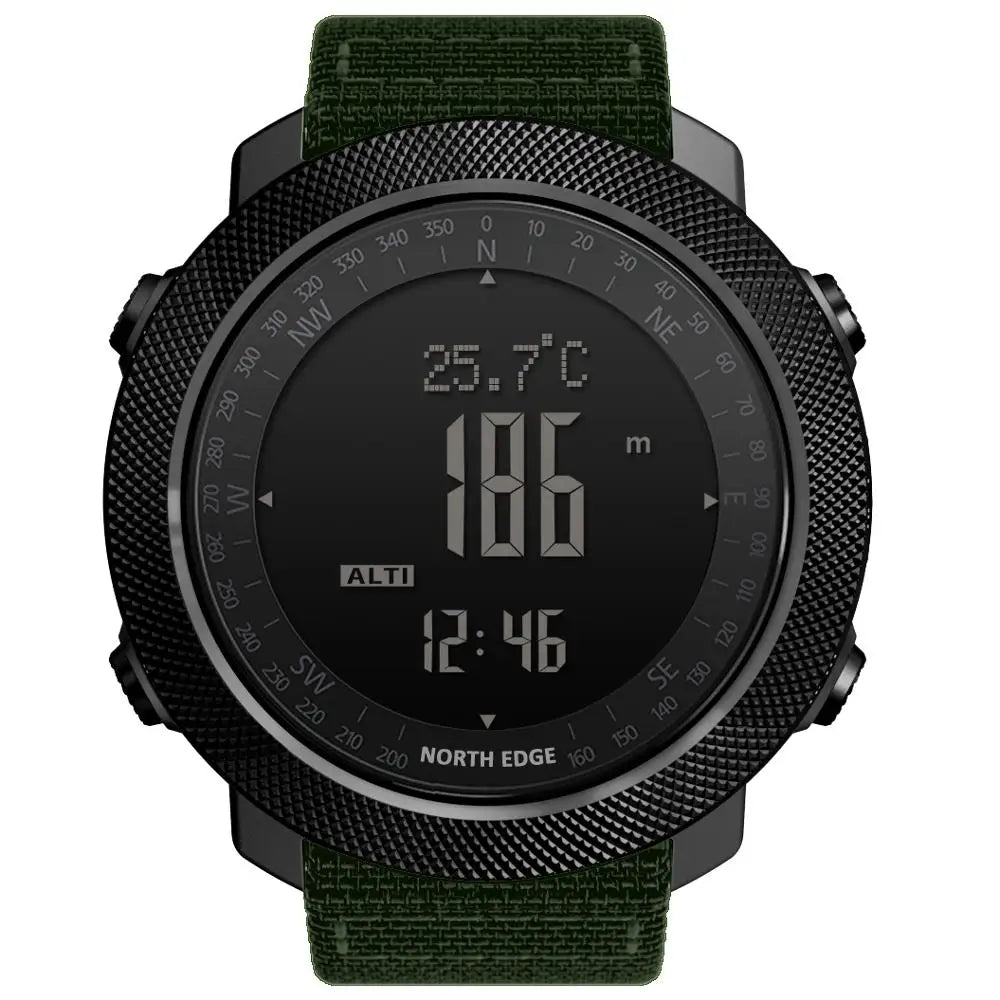 NORTH EDGE-reloj Digital deportivo para hombre, horas para correr, nadar, militar, altímetro, barómetro, brújula, resistente al agua, 50m