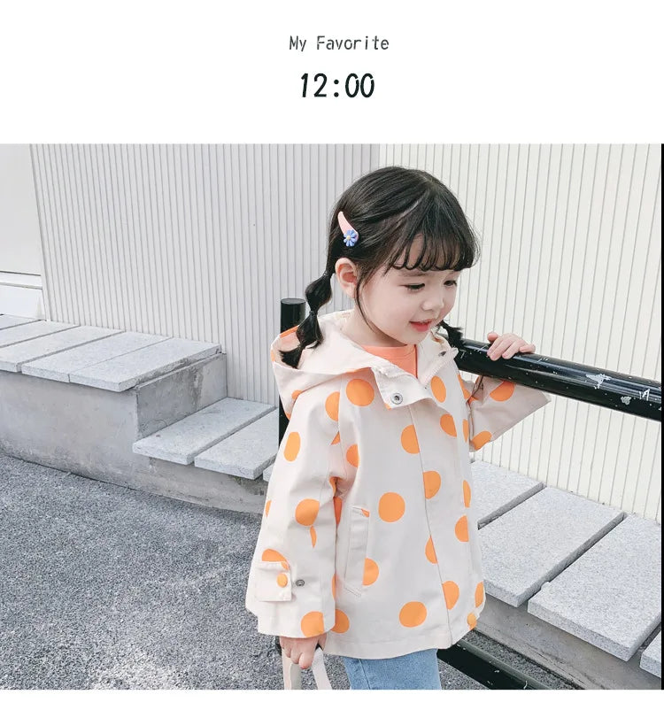 Abrigo cortavientos con estampado para niños y niñas, chaqueta con capucha, ropa de 1 a 7 años, novedad, primavera y otoño