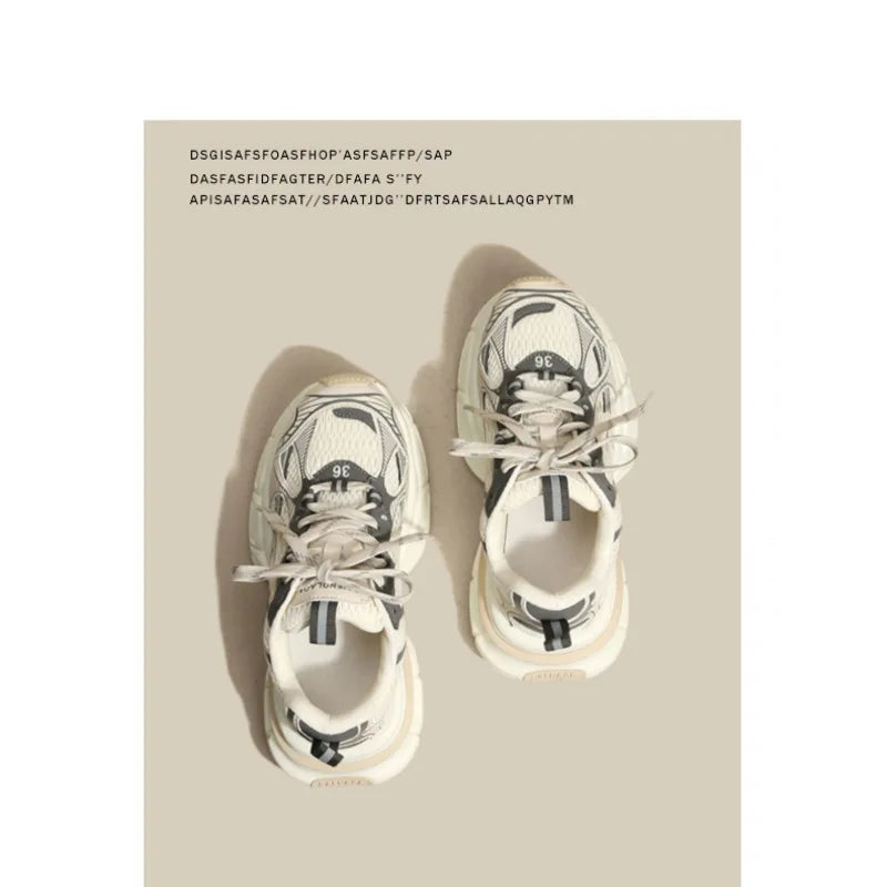 Thick Soled Lightweight Dad Shoes for Women 2025 New Autumn Casual Sports Shoes Ins Trendy Versatile Niche Running Shoes
