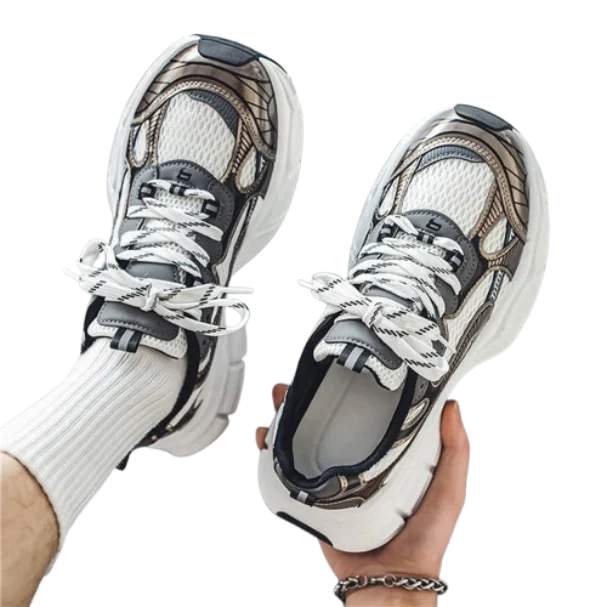 Men's Summer Running Shoes Breathable Cushioned Lightweight Lace-Up Closure Casual Athletic Sneakers