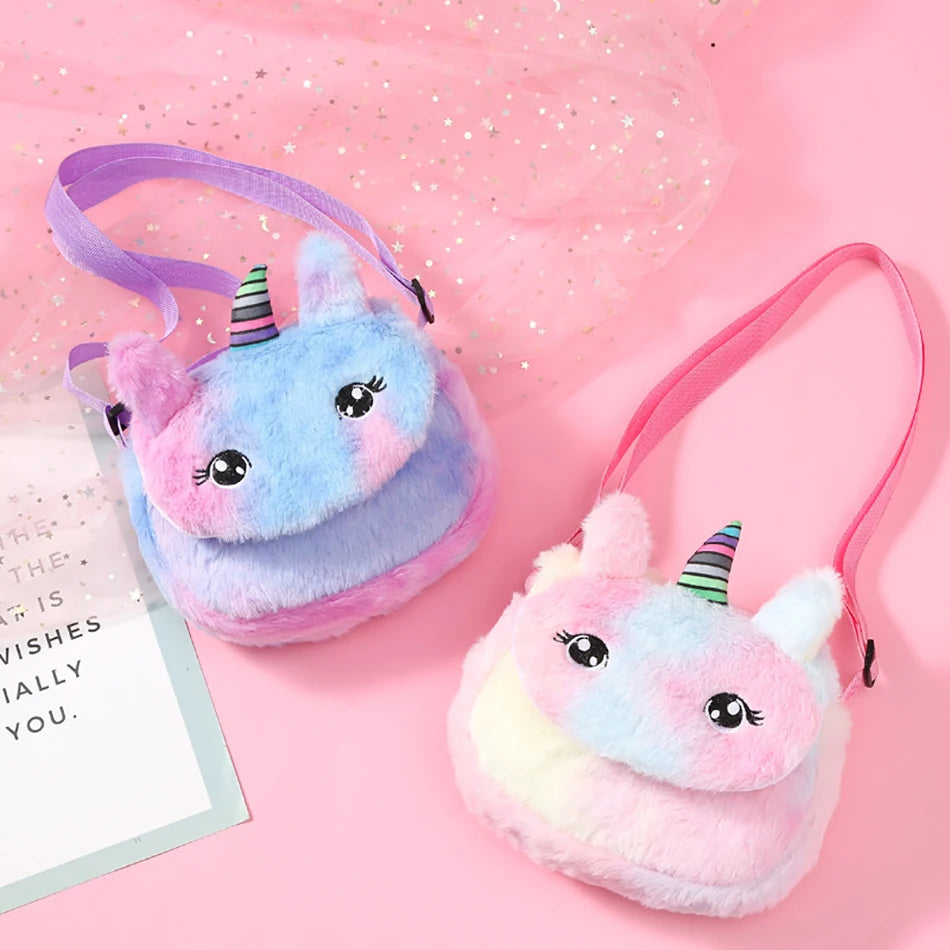 Mochila escolar de dibujos animados de unicornios para niñas, morral 3D de piel de viaje, bonito, regalo para niños