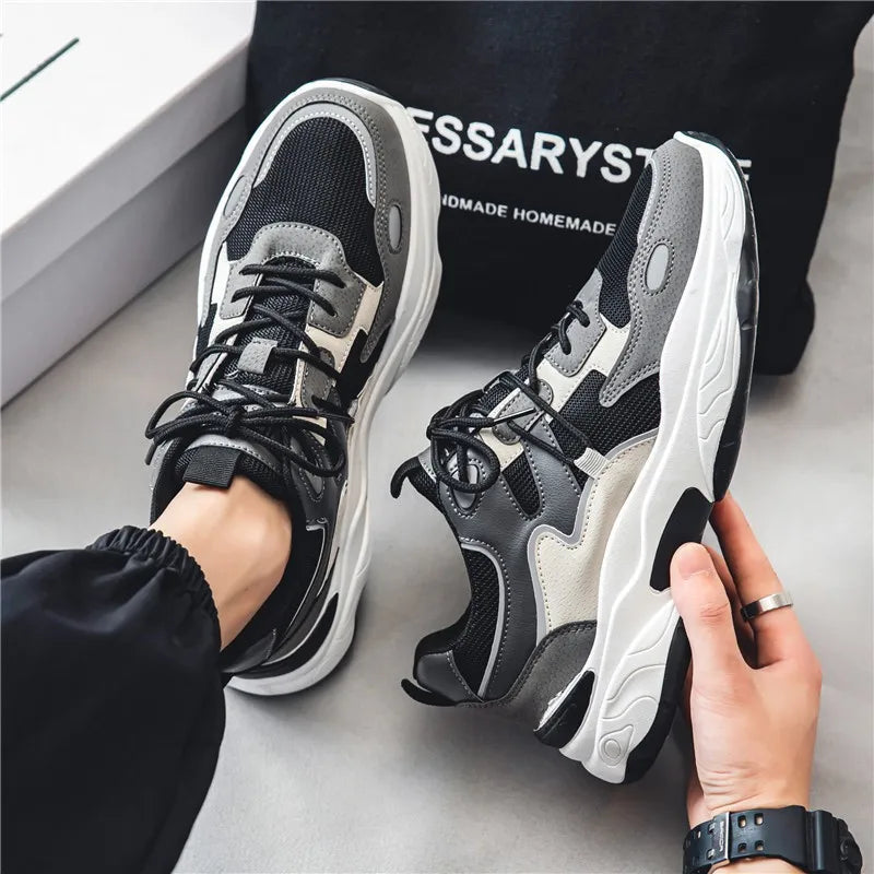 New Breathable Men's Sports Platform Sneakers Men's Leisure Running Sports Shoes