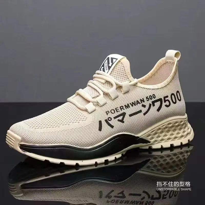 Hongyan Mens Tennis Shoes Summer Breathable Sports Casual Shoes Single Mesh Fashion Shoes