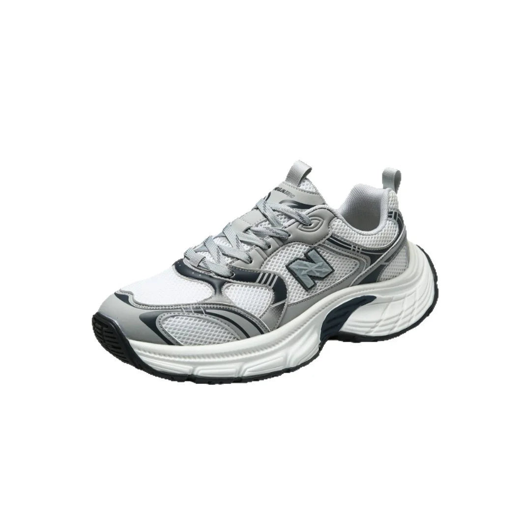 2025 New Dad Shoes Sports Casual Mesh Solid Spring Super Elastic Thick Sole Height Increasing Breathable Couple Running Shoes