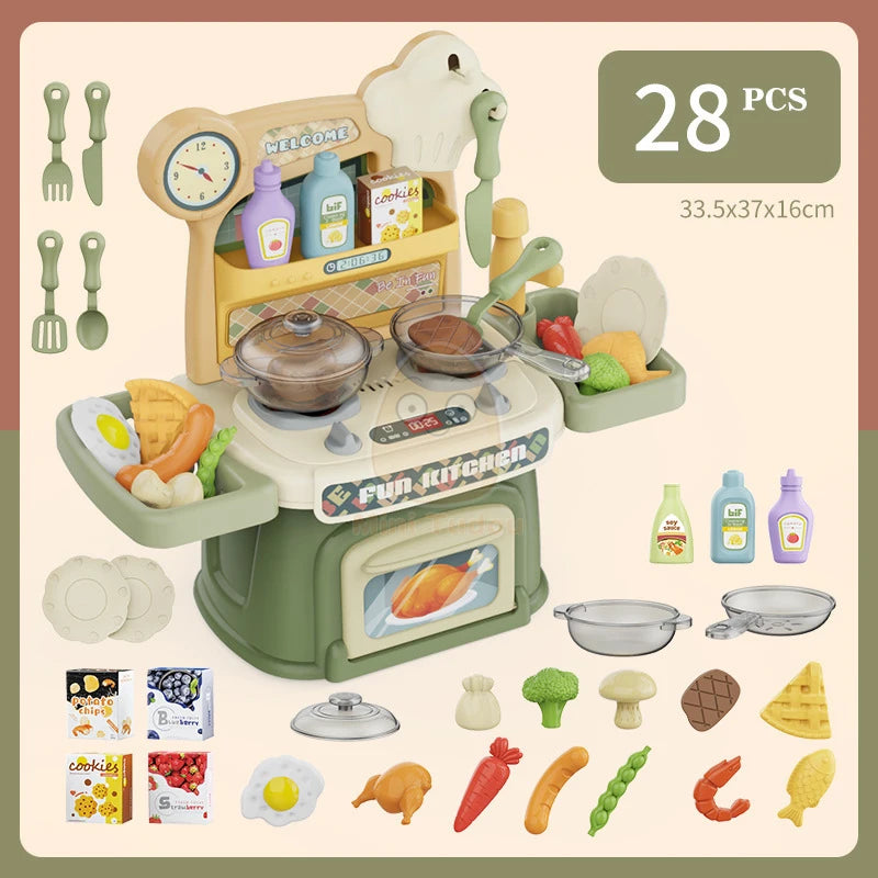 Juguetes de cocina para niños, vajilla simulacional, juego de simulación, juego de Chef, juego de rol, mesa de comida, juguete educativo para niños, regalo
