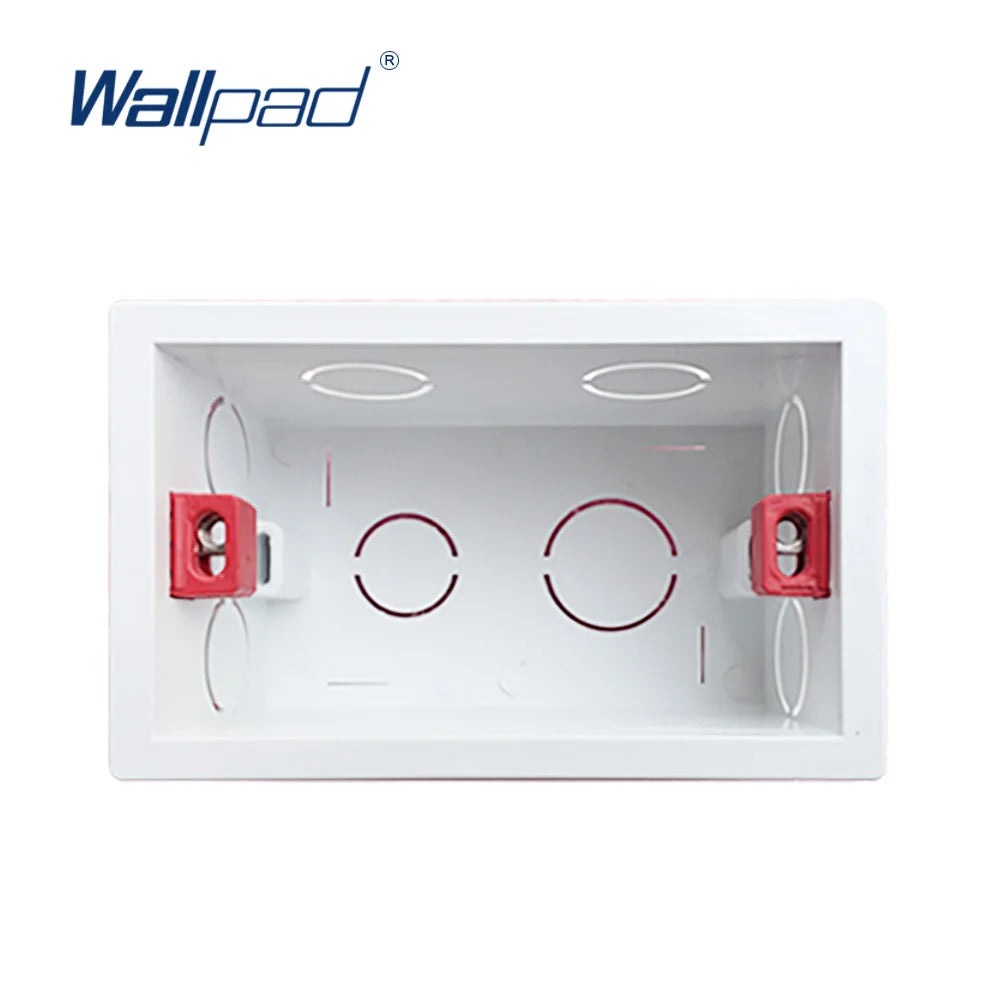 Wallpad Panel de vidrio templado blanco interruptor de luz de pared UE Reino Unido italiano Chile enchufe botón basculante 118*75mm 16A AC110-250V