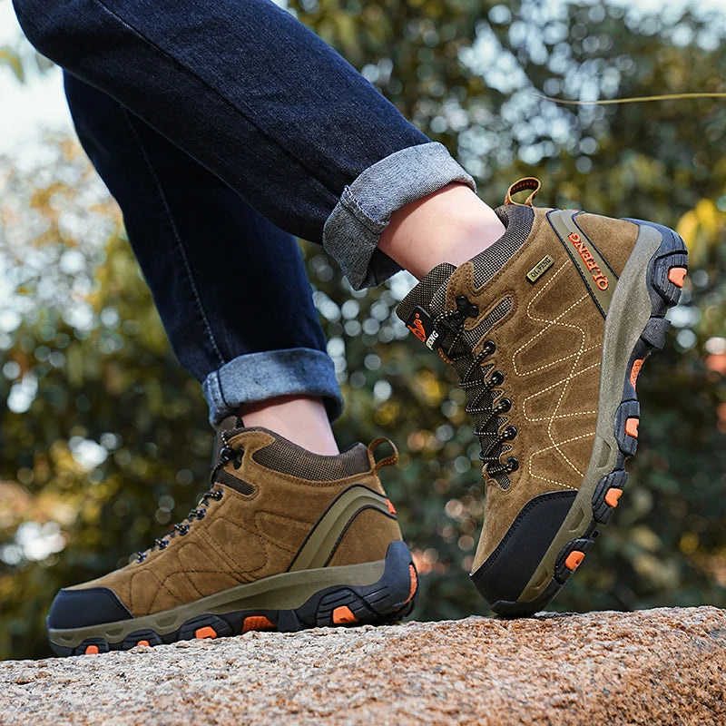 Unisex Trekking Walking Shoes High Top Outdoor Hiking Shoes Big Size 36-47