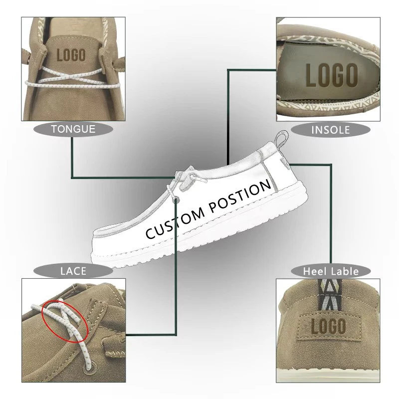 Fashion Sneakers Slip-on Loafers Men Canvas Casual Walking Casual Shoes