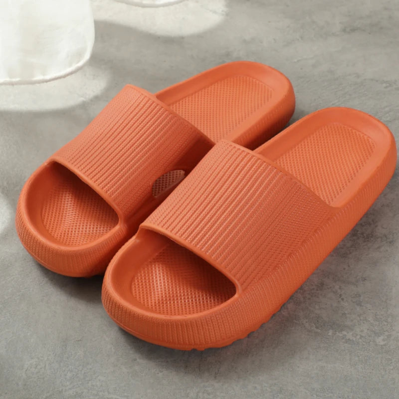 Women's Thick-Platform EVA Indoor Slides 2025 Summer Sandals Non-Slip Flip Flops Soft Cushioning Sole Fashion Home Bathroom