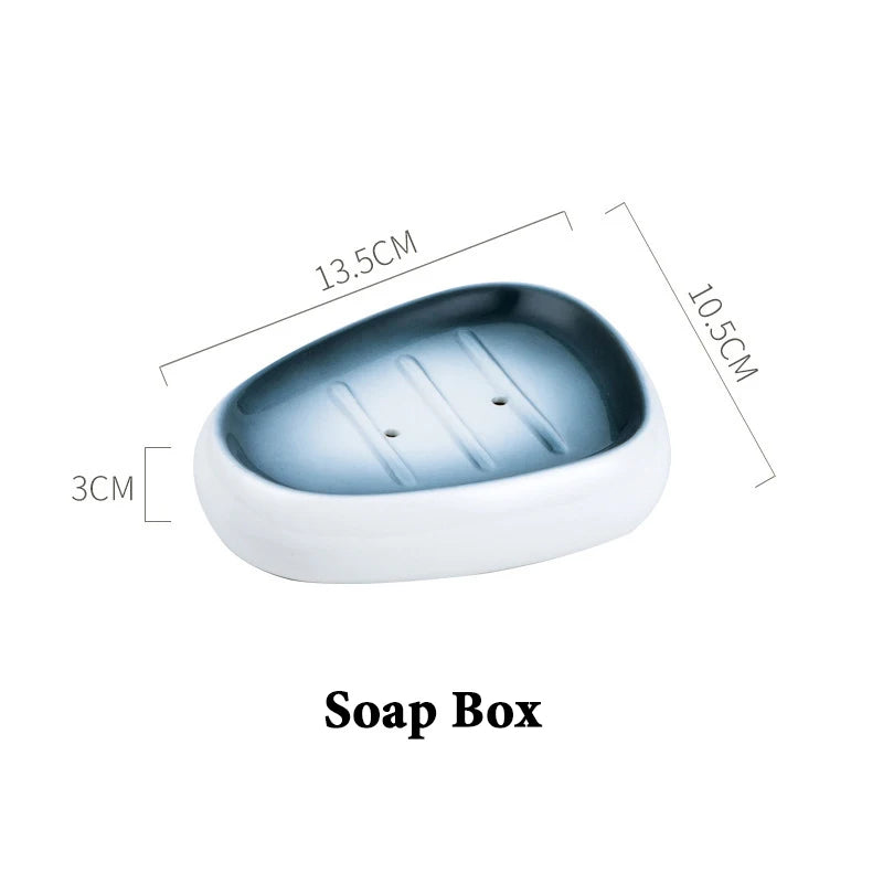 Juegos de accesorios de baño de cerámica, dispensador de loción gradiente, botella de bomba, soporte para cepillo de dientes, taza de enjuague bucal, jabón, herramientas de lavado de platos