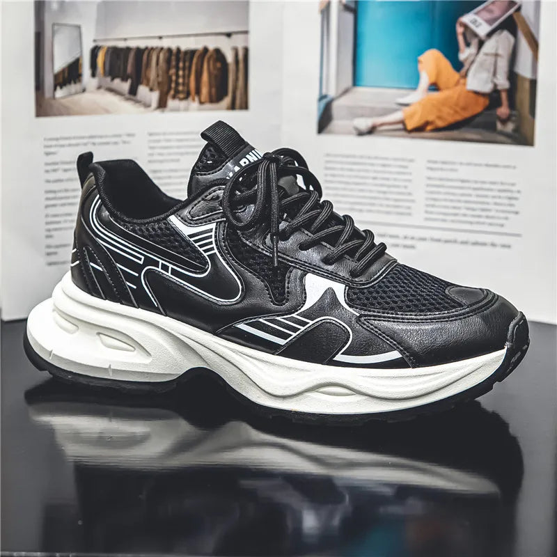 Dropshipping Custom Logo Harajuku Style Sports Shoes Men Comfortable Mesh Lining Running Sneakers for Me