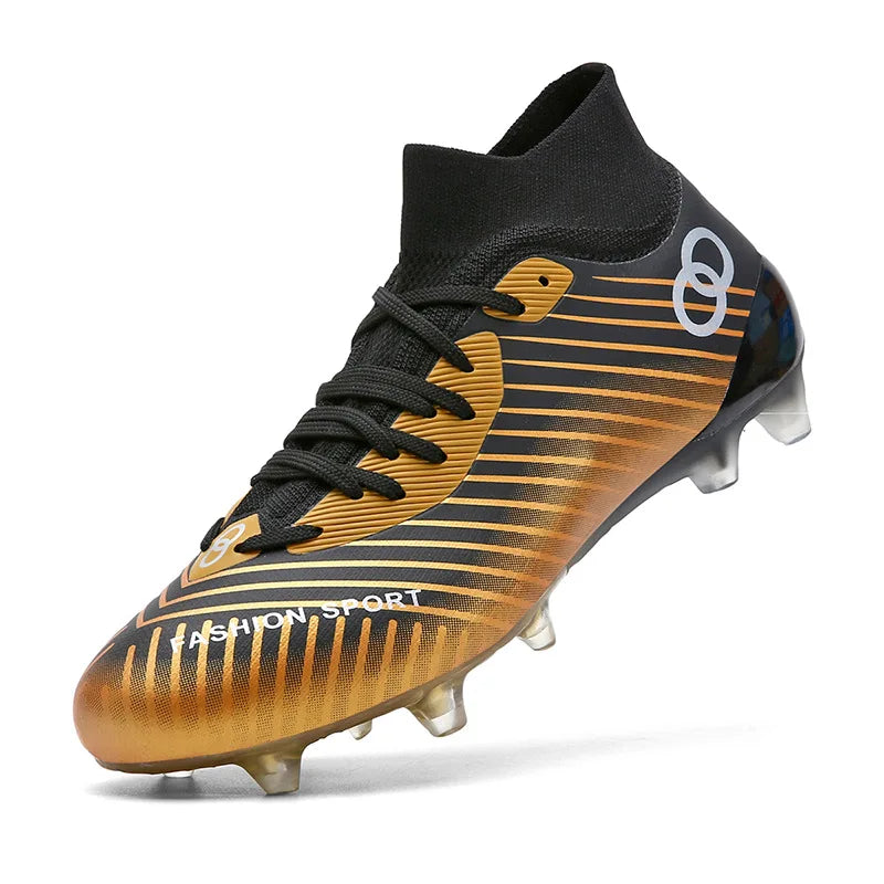 New High Top Football Shoes for Students Comfortable Turf Soccer Cleats Rubber Long Spike Broken Spike Boots for Training Games