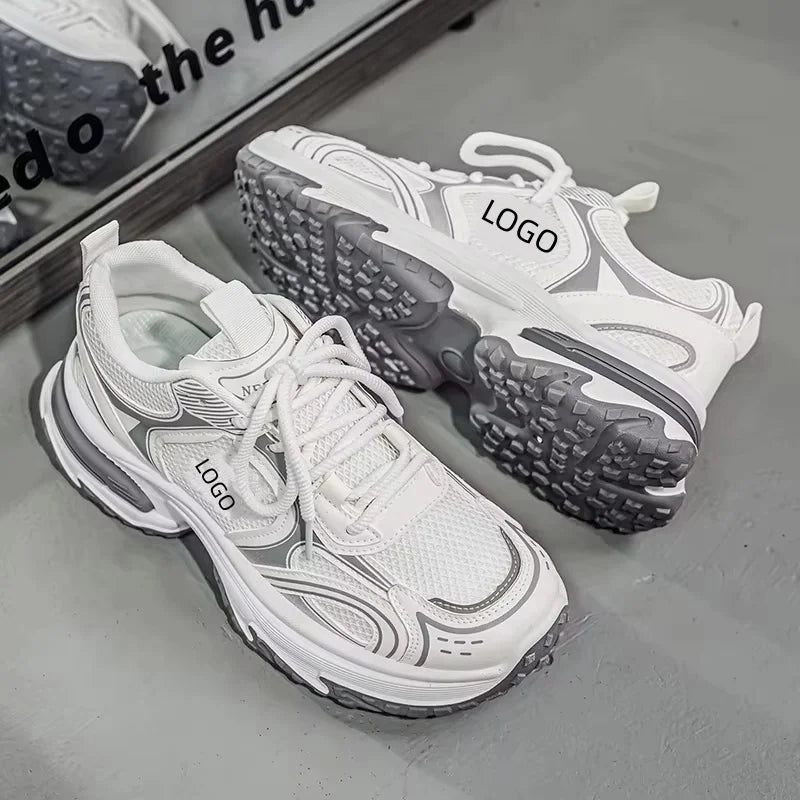 Men's Chunky Retro Running Shoes Lightweight Breathable Mesh Sneakers Barefoot Wide Toe Box Cushioning Athletic Walking Shoes