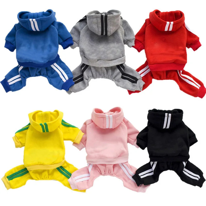 Ropa para perros Adidog, monos gruesos para perros, ropa de invierno para perros pequeños, mono para cachorros, traje de chándal para Yorkie