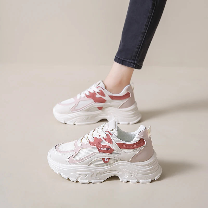 Women's New Style Fashion Sports Shoes Comfortable Microfiber Upper Material Sneakers Non-Slip Casual Running Shoes
