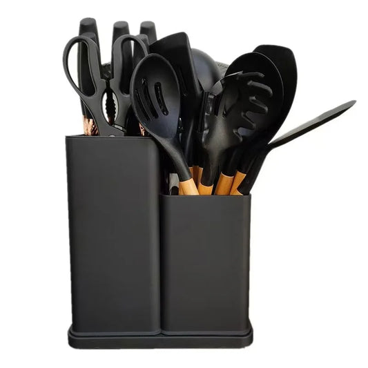 19-Piece Non-Stick Silicone Kitchen Utensil Set Including Knife Spoon Pan Cross-Border Ready Stock Cooking Tool Set