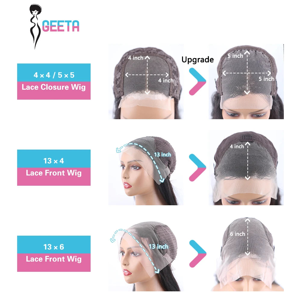 Peluca frontal de encaje HD 13x6 13x4, peluca frontal de encaje de cabello humano de 30 pulgadas, lisa como un hueso, pelucas de cabello humano con encaje transparente, peluca con cierre HD 4x4