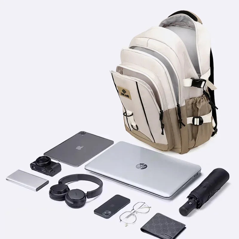 Fashionable Large Capacity Waterproof School Backpack Boys Multifunctional Six-Wheel Pull Rod Bag Zipper Students Children