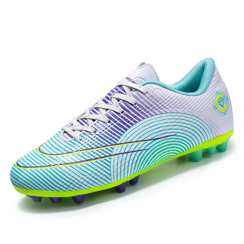 Football Shoes Low-top Lace up Soccer Football Boots FG HG PU Leather Team Sports Boy's Girls' Men's Women's Sneakers Athletic