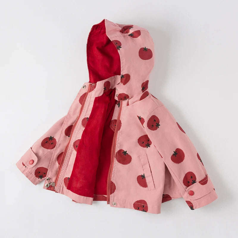 Abrigo cortavientos con estampado para niños y niñas, chaqueta con capucha, ropa de 1 a 7 años, novedad, primavera y otoño