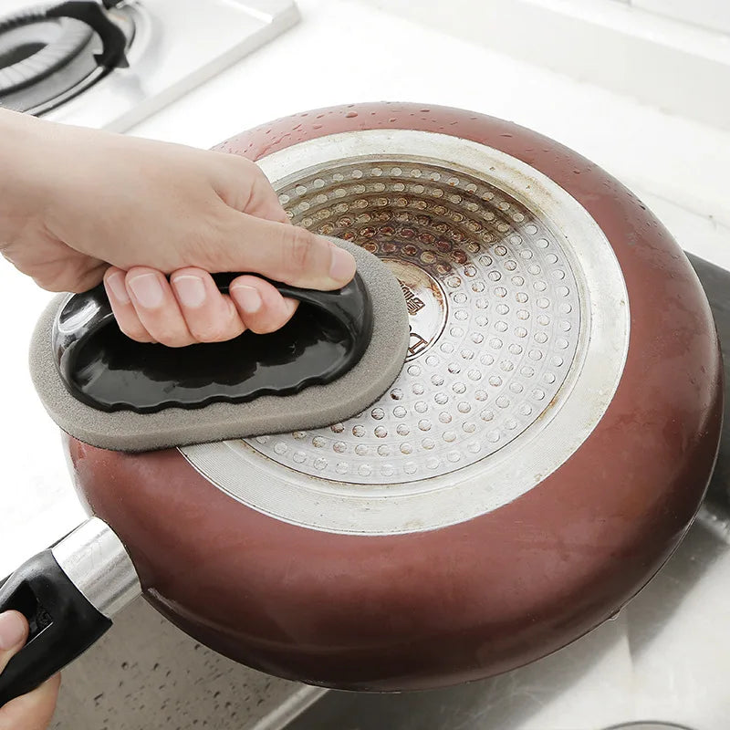 Utensilios de cocina, esponja mágica de limpieza, herramientas de cocina, cepillo de descontaminación fuerte con mango, accesorios de baño y cocina