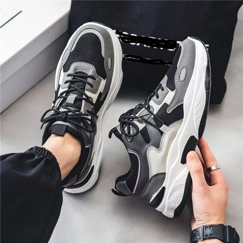 New Breathable Men's Sports Platform Sneakers Men's Leisure Running Sports Shoes