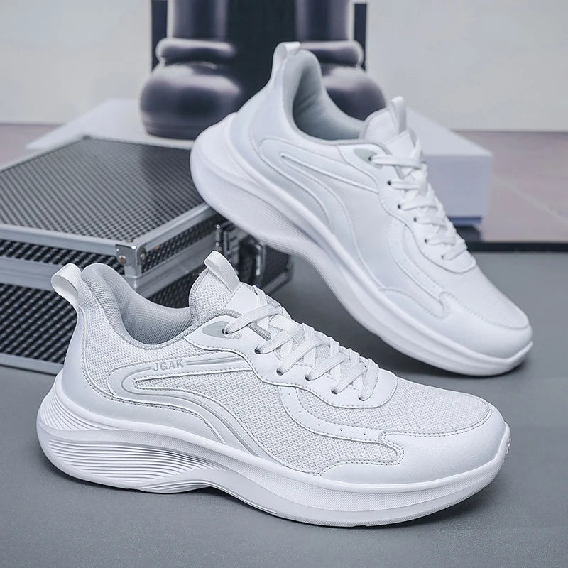 Men's Casual Sporty Sneakers Large Size MD Sole Breathable Mesh Upper New Cross-Border Walking and Running Sports Shoes