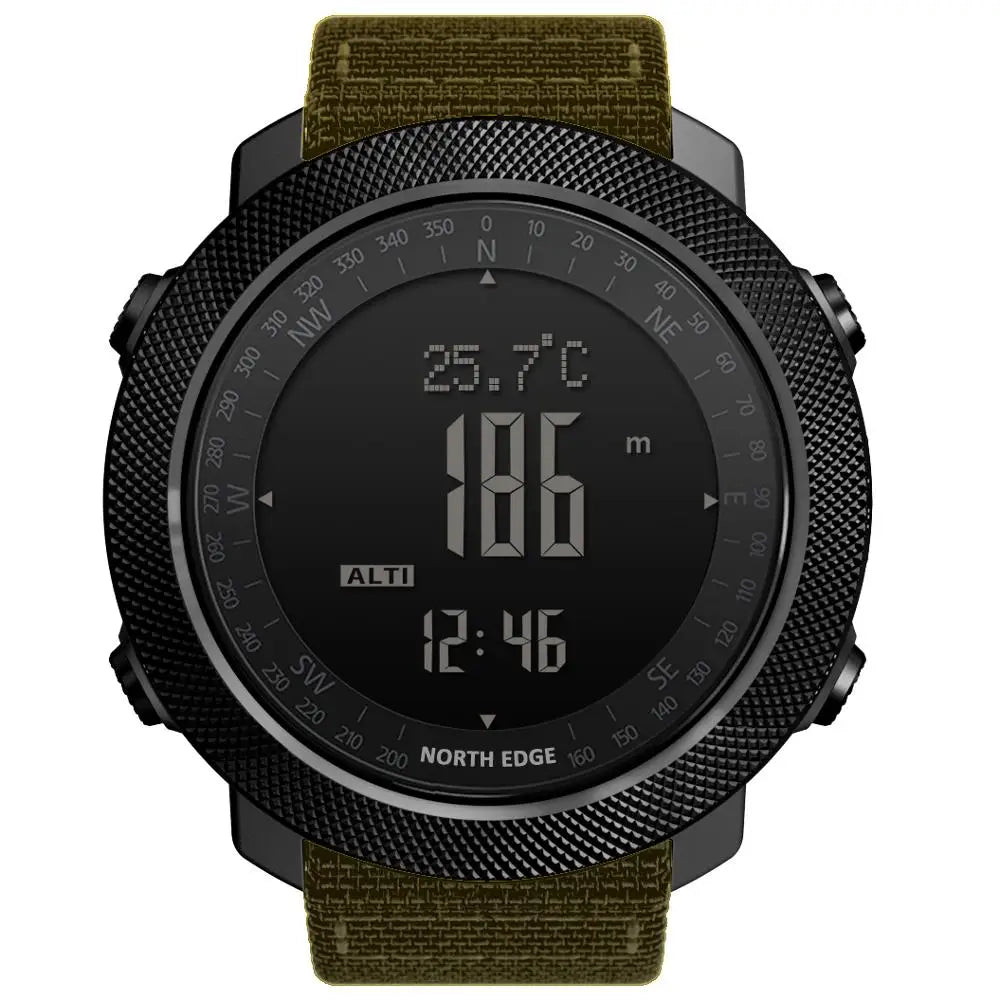 NORTH EDGE-reloj Digital deportivo para hombre, horas para correr, nadar, militar, altímetro, barómetro, brújula, resistente al agua, 50m