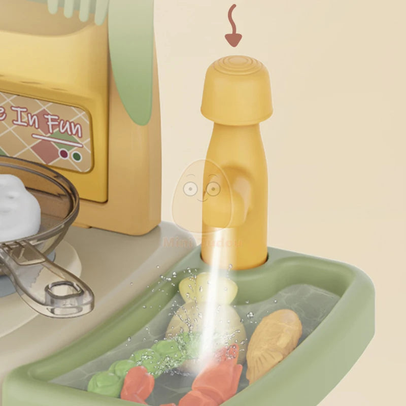 Juguetes de cocina para niños, vajilla simulacional, juego de simulación, juego de Chef, juego de rol, mesa de comida, juguete educativo para niños, regalo