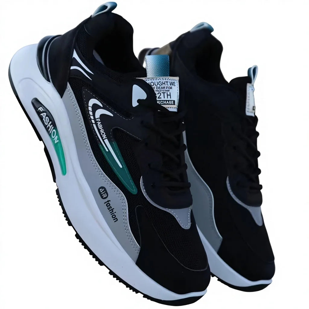 Men's Winter Waterproof Breathable Mesh Sneakers Solid Pattern Soft-Sole Non-Slip Casual Dad Shoes for Outdoor Walking
