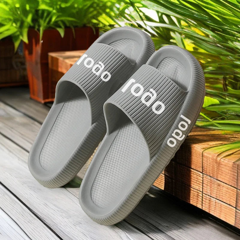 Women's Thick-Platform EVA Indoor Slides 2025 Summer Sandals Non-Slip Flip Flops Soft Cushioning Sole Fashion Home Bathroom