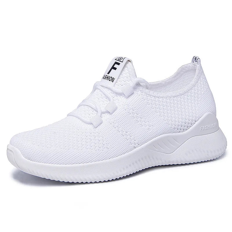 Women's Fashion Casual Sport Walking Sneakers Wholesale New Styles Disposable Breathable Flexible Tennis Shoes for Ladies