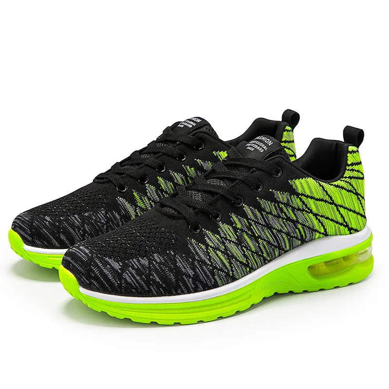 Road Running Minimal Shoes Men's Women's Jogger Jogging Sneakers Air Cushion Mesh Athletic Low-top Lace up Sport Light-weight