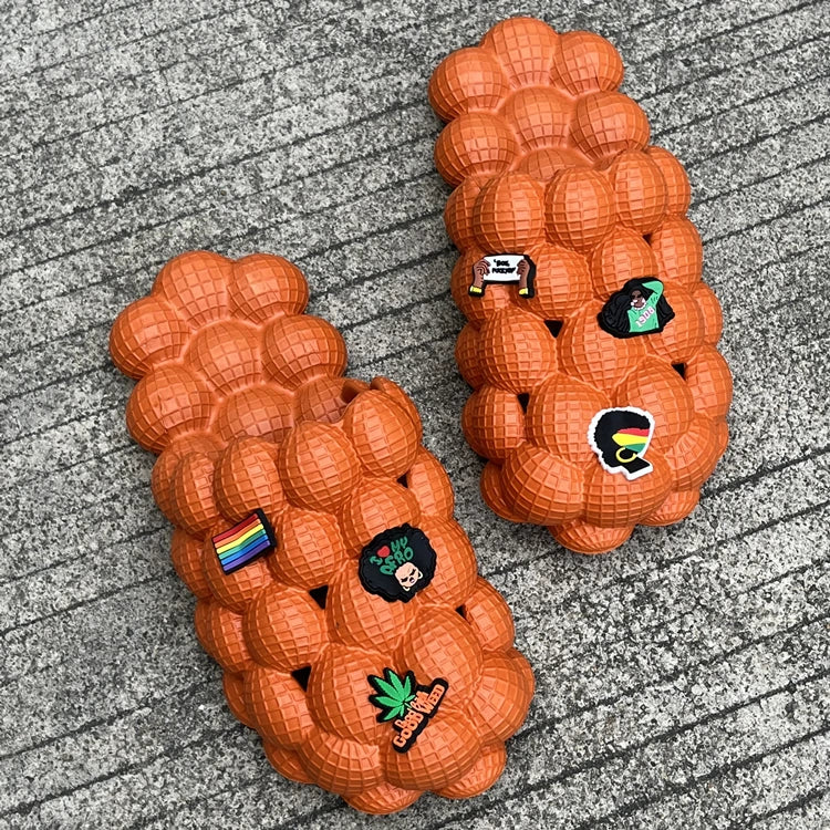 Wholesale EVA Massage Men Women Flat Sandals Bubble Slides With Charms for Women