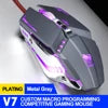 E-sport RGB Wired Mouse LED Optical USB 7D Macro Programming Mechanical Gaming Mouse 6400DPI Mouse for Computer