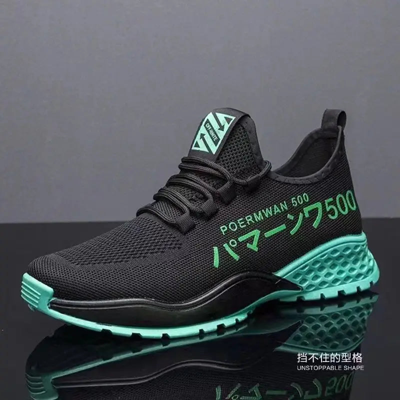 Hongyan Mens Tennis Shoes Summer Breathable Sports Casual Shoes Single Mesh Fashion Shoes