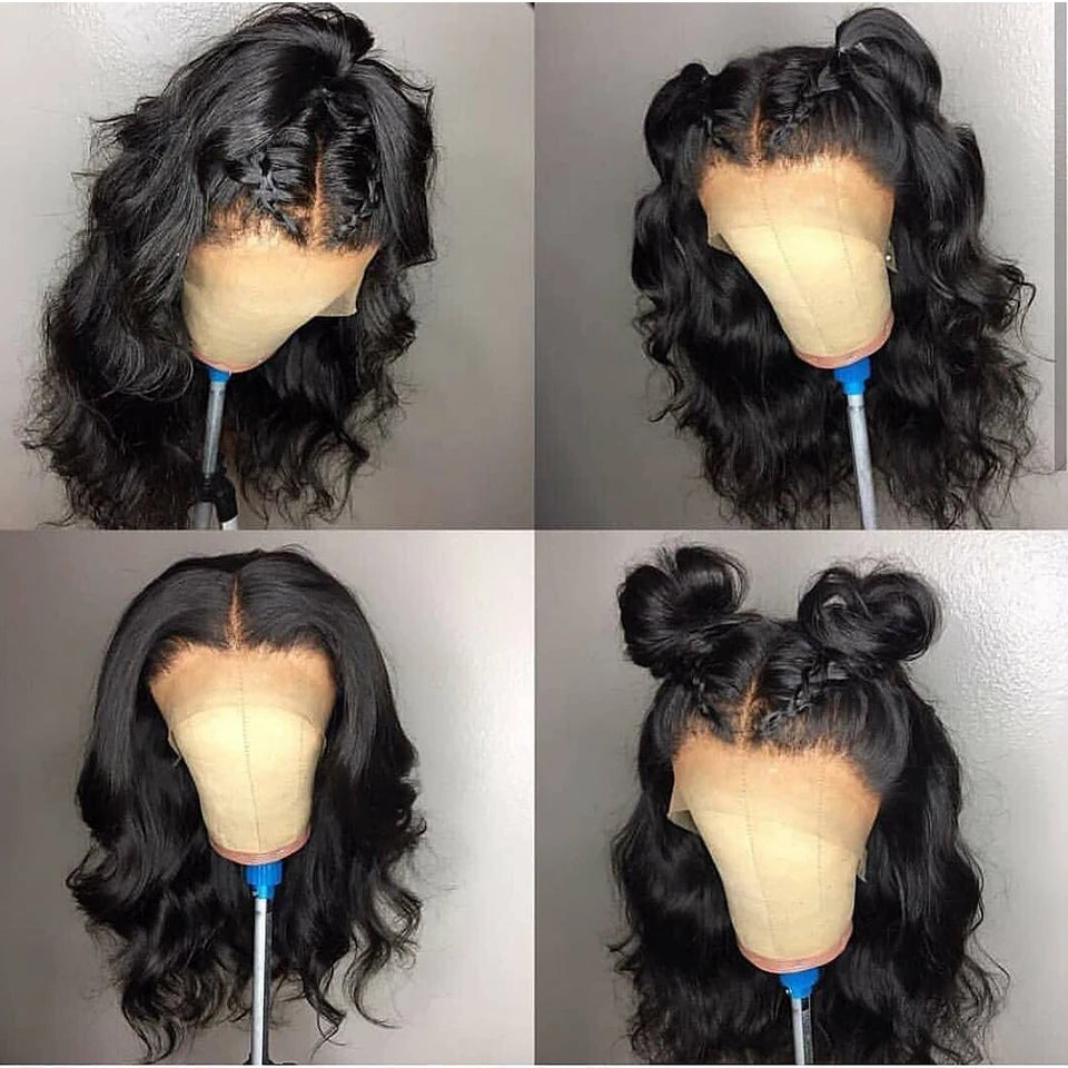 Pelucas de cabello humano con encaje Frontal transparente para mujer, cuerpo ondulado de 30 pulgadas, 13x4, 13x6, Hd, cierre 5x5, peluca Frontal de encaje prearrancada